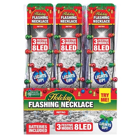 Magic Seasons Magic Seasons Christmas Holiday Flashing Necklace 1 pc 900248